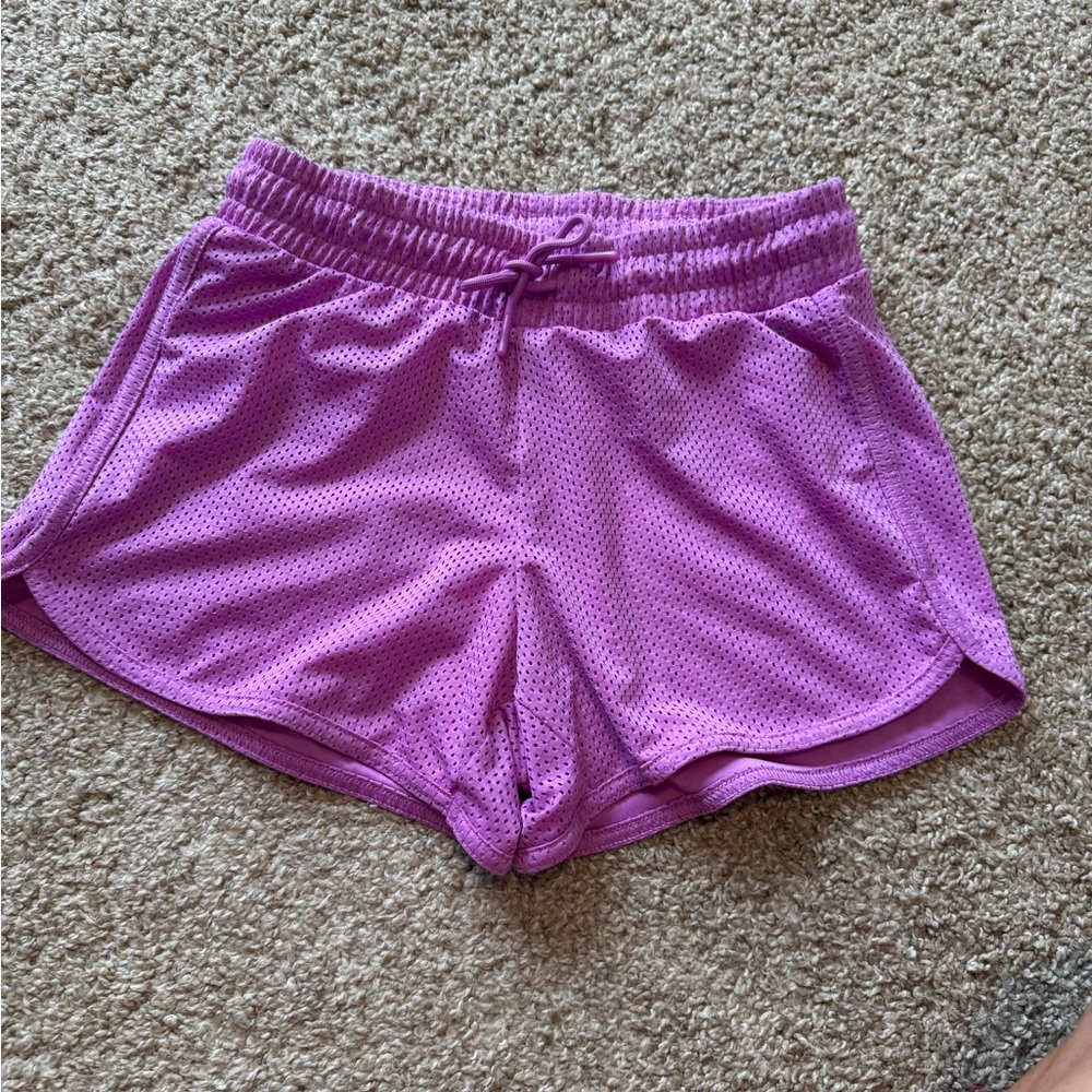 Girls Purple Athletic Shorts